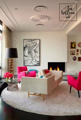 Rosa y blanco en la decoración: tendencia dulce y relajada