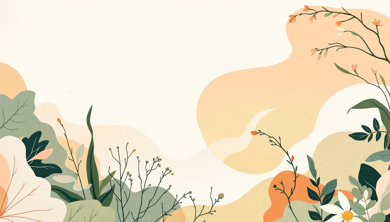 Ilustración editorial de rituales de verano y bienestar estacional con luz dorada y elementos naturales