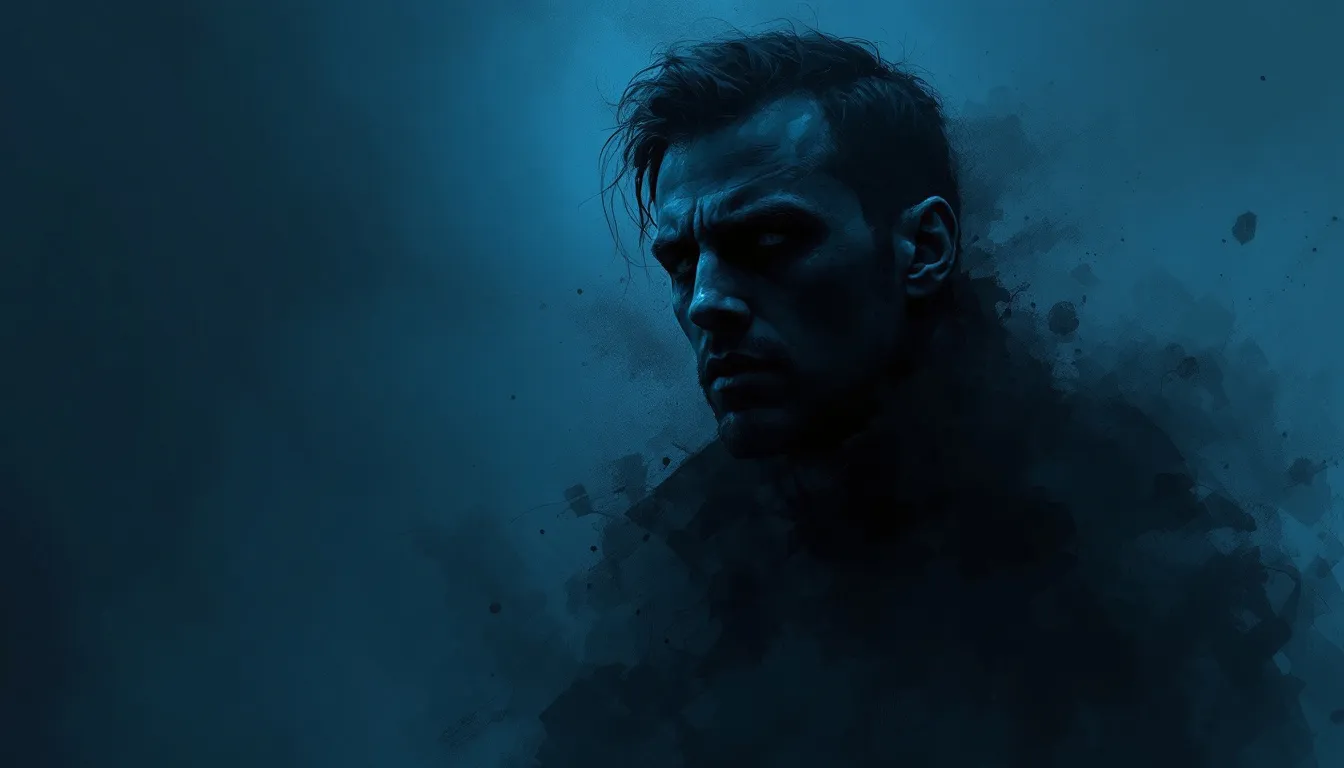 Ilustración conceptual de thriller psicológico con atmósfera tensa y tonos oscuros