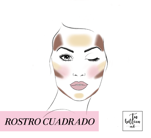 Rostro cuadrado contouring